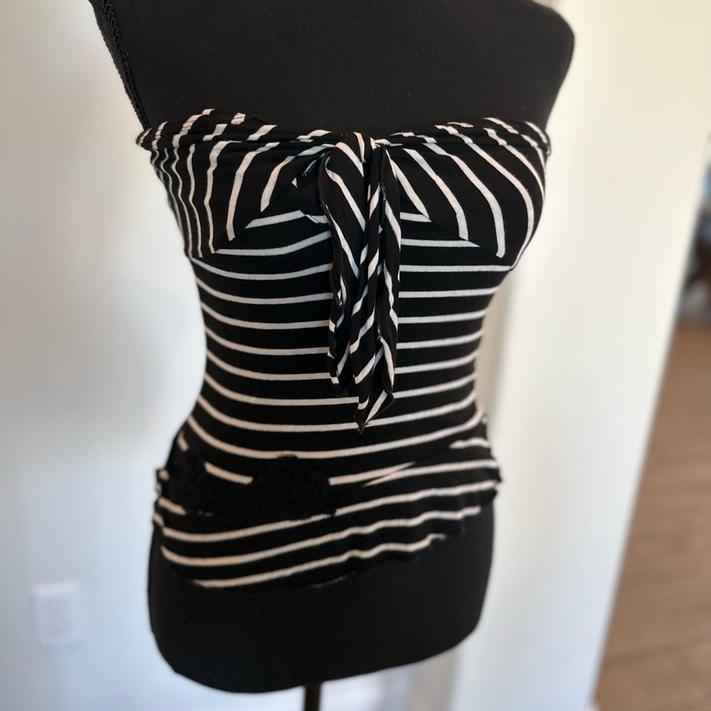 Bebe Black/White tube top - Medium